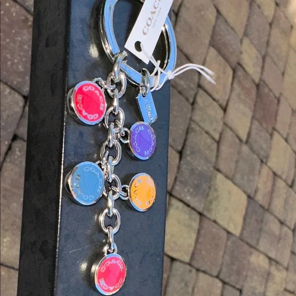 Coach Red and Silver Charm Keychain - Picture 5 of 11